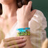 Orchid Blooms | .925 Sterling Silver | Firefly Glass Blossom Bracelet